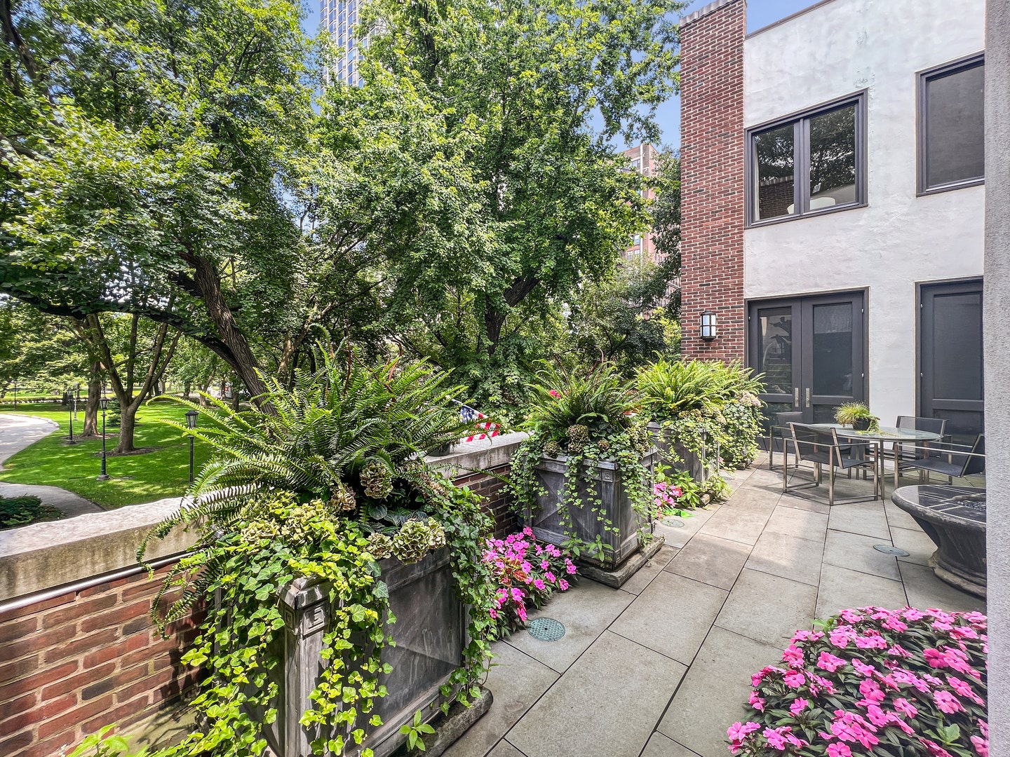 1524 N Astor Street, Chicago, IL 60610 A spacious bluestone terrace is located in the cen