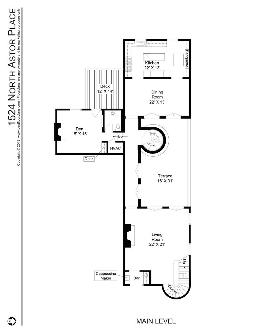 1524 N Astor Street, Chicago, IL 60610 Main Living Level