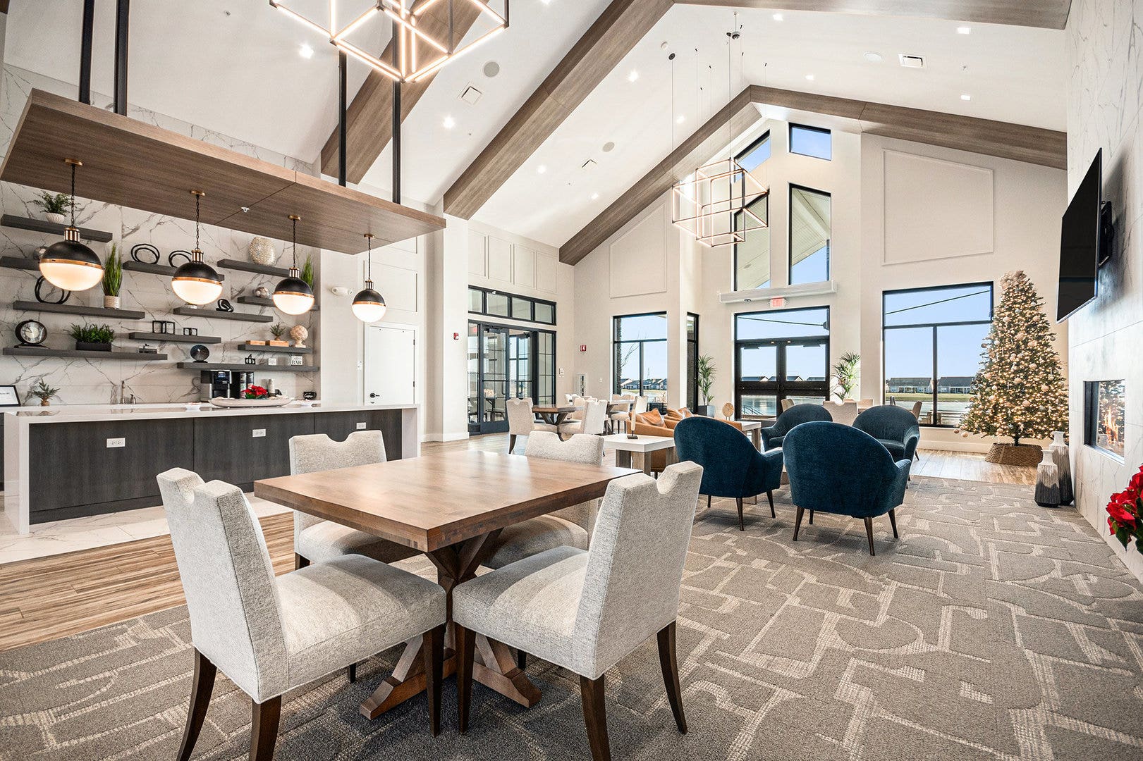 3207 Dove Mountain Drive, Aurora, IL 60503 Clubhouse coffee bar & gathering areas