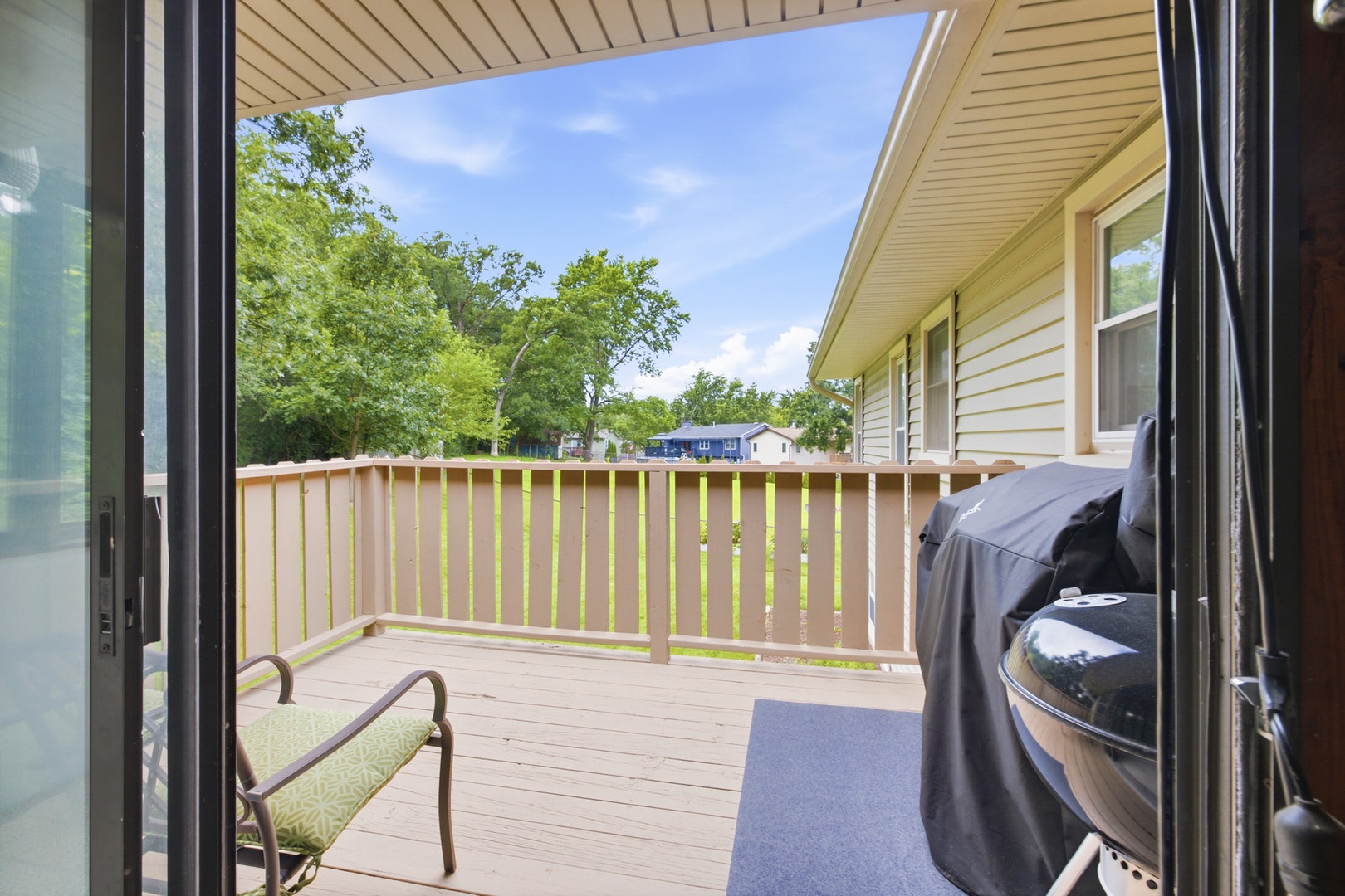 from the enclosed porch