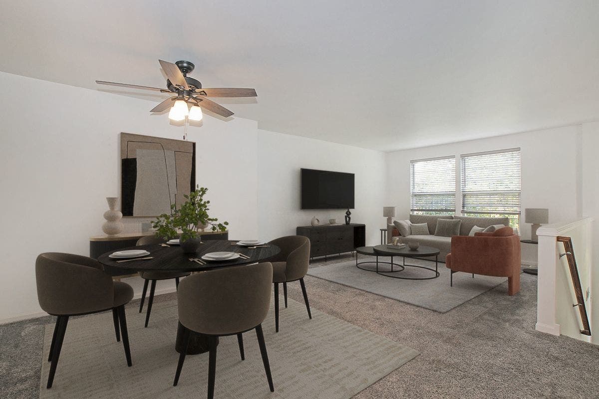 Living Room & Dining Room Virtual Staging