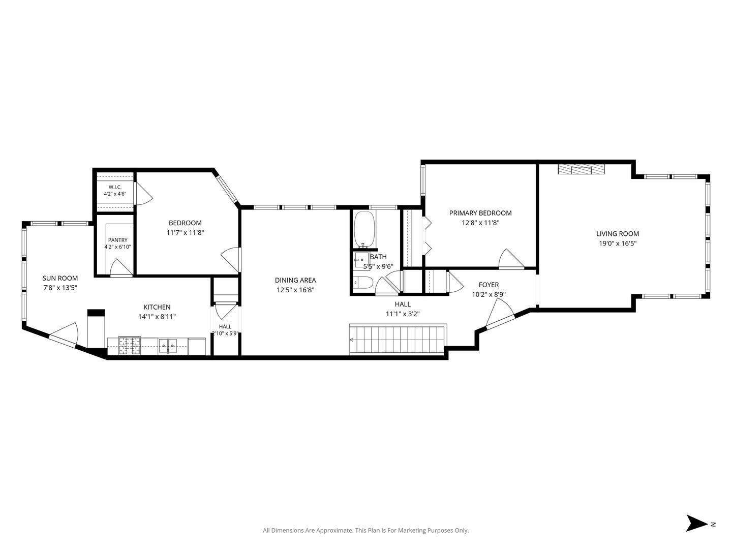 1723 W Foster Avenue, Chicago, IL 60640 Duplex Floor Plan Main Level
