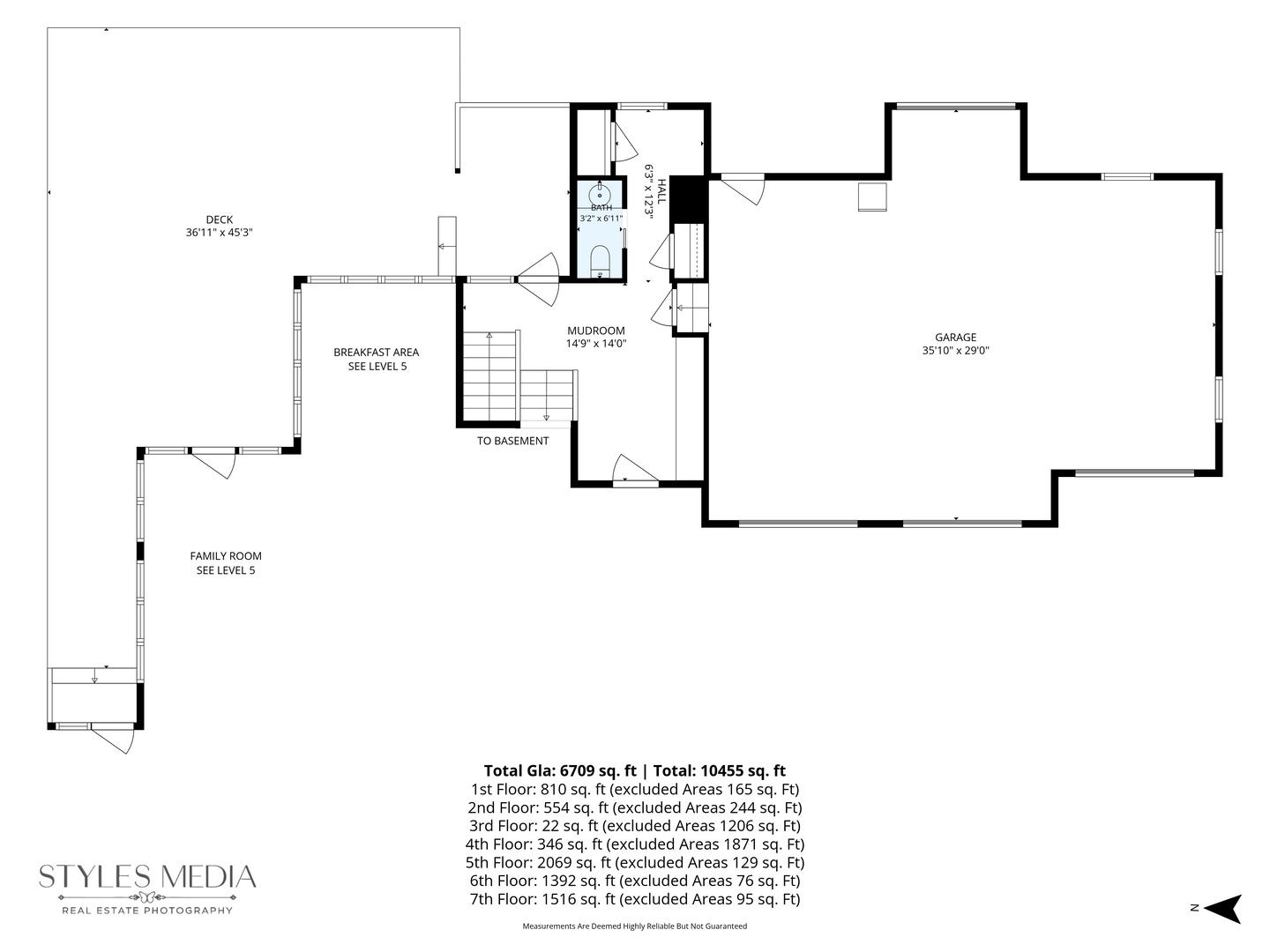 (lower) Main Level floor plan
