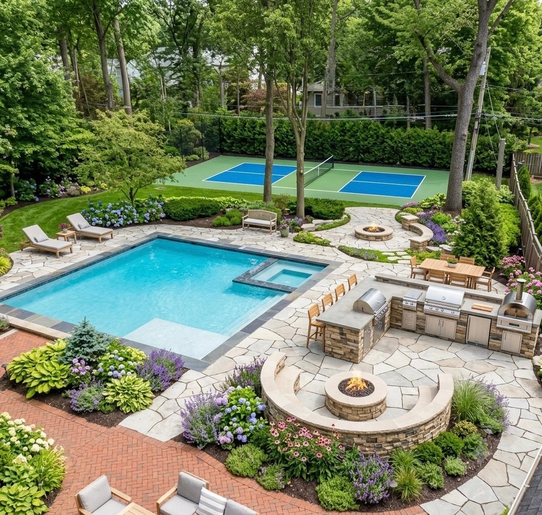 Lots of room for courts & a pool!