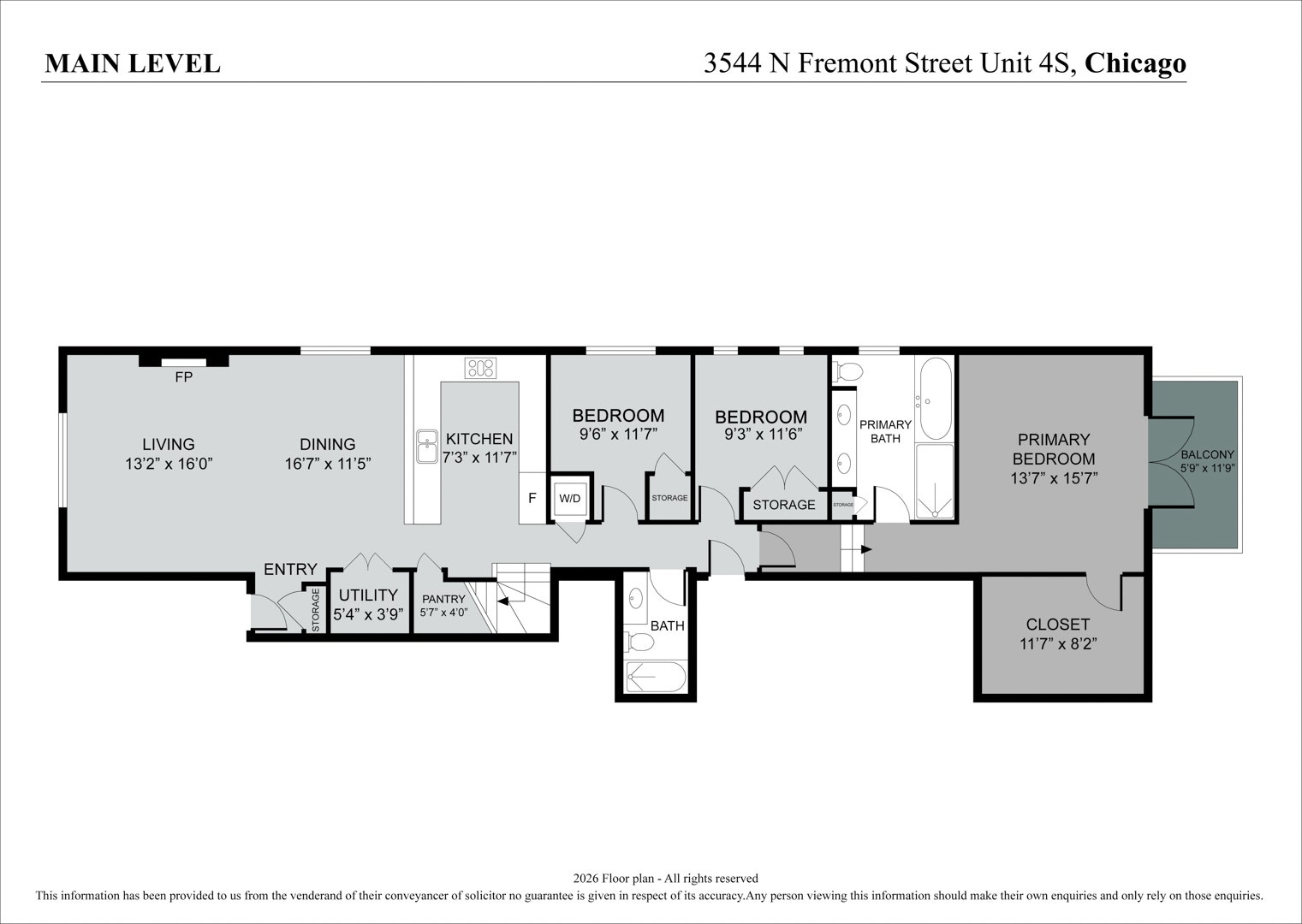 3544 N Fremont Street, #4S, Chicago, IL 60657