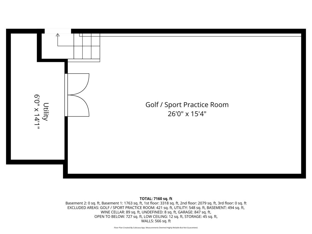 Basement golf room