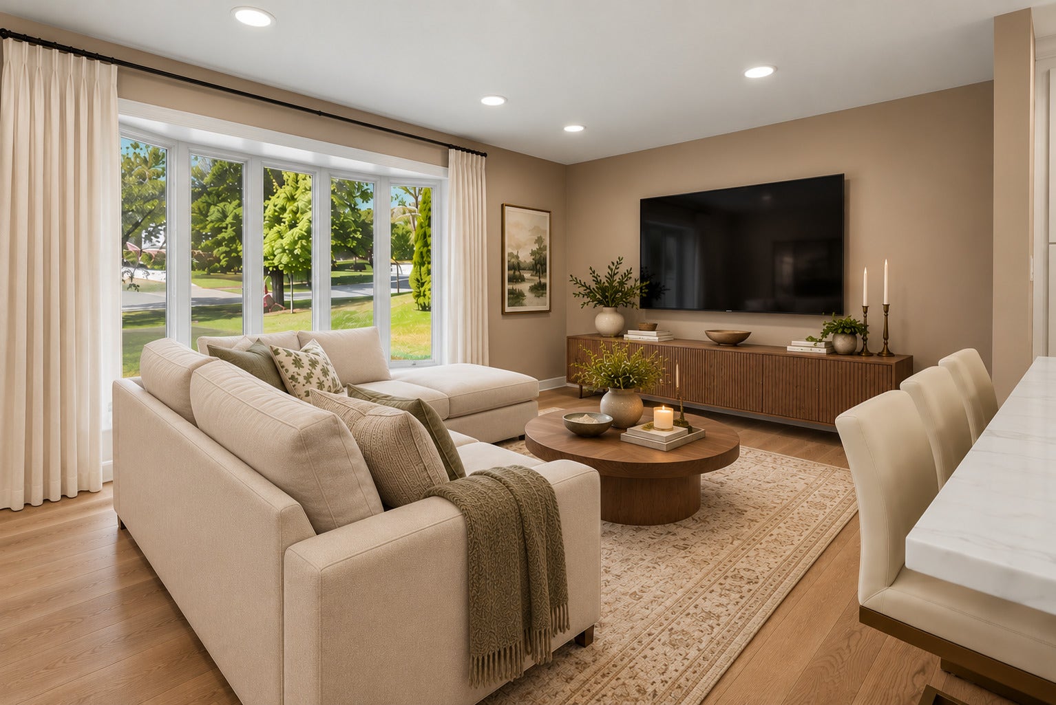 8009 Winter Circle, Downers Grove, IL 60516 Living Room Virtually Staged for Furniture Inspira