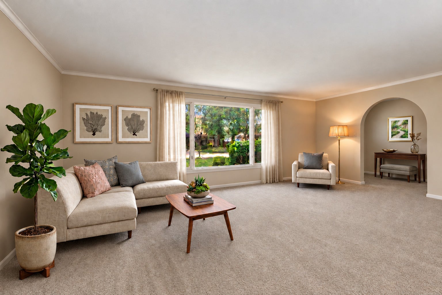 LIVING ROOM - VIRTUALLY STAGED PHOTO