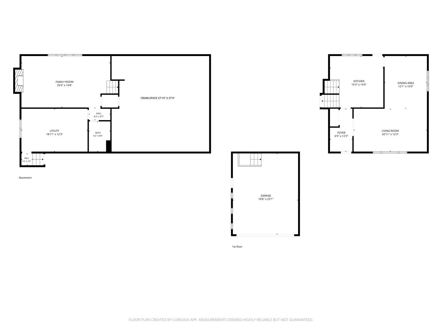 FLOOR PLAN: MAIN LEVEL, LOWER LEVEL AND GARAGE