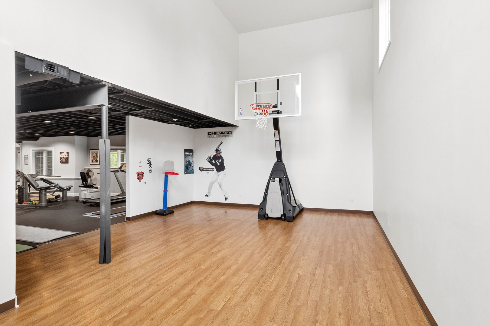 1/2 Sport Court with 20 ft ceilings