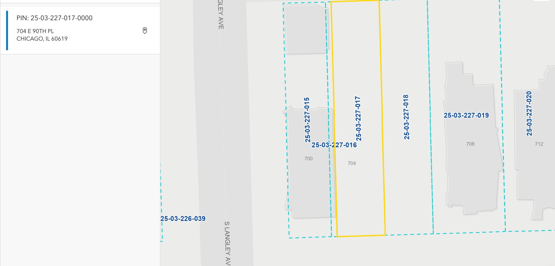 704 E 90th Place, Chicago, IL 60619 Finder view
