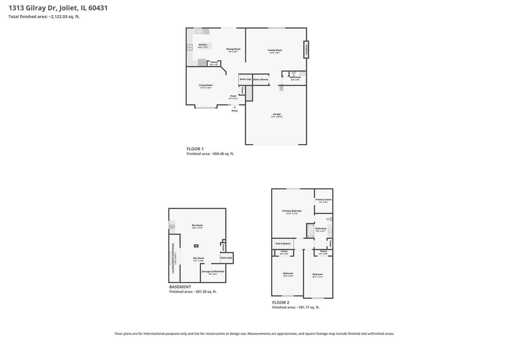 1313 Gilray Drive, Joliet, IL 60431 1313 Gilray Drive, Joliet, IL 60431