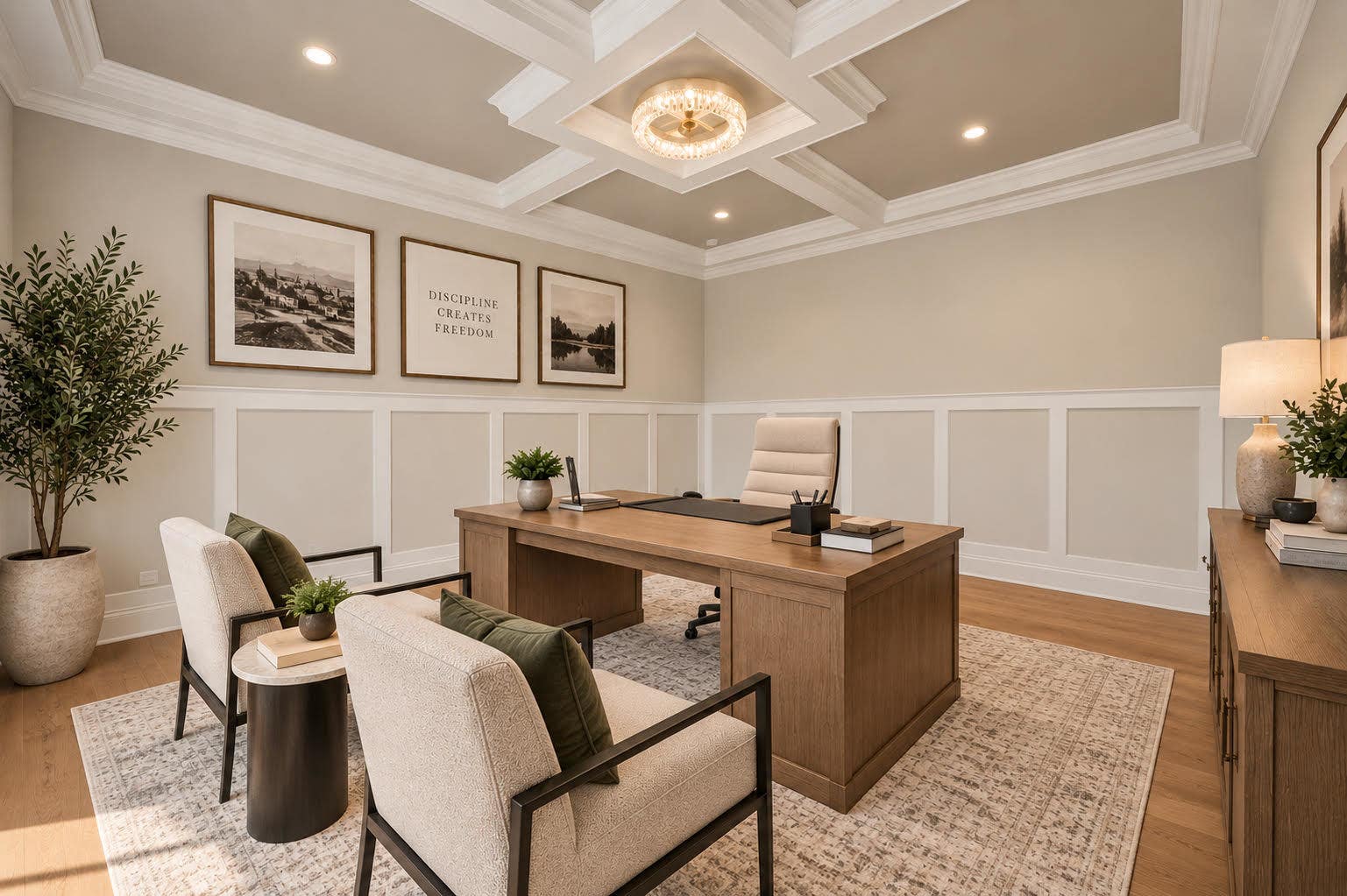 Virtually Staged Office.