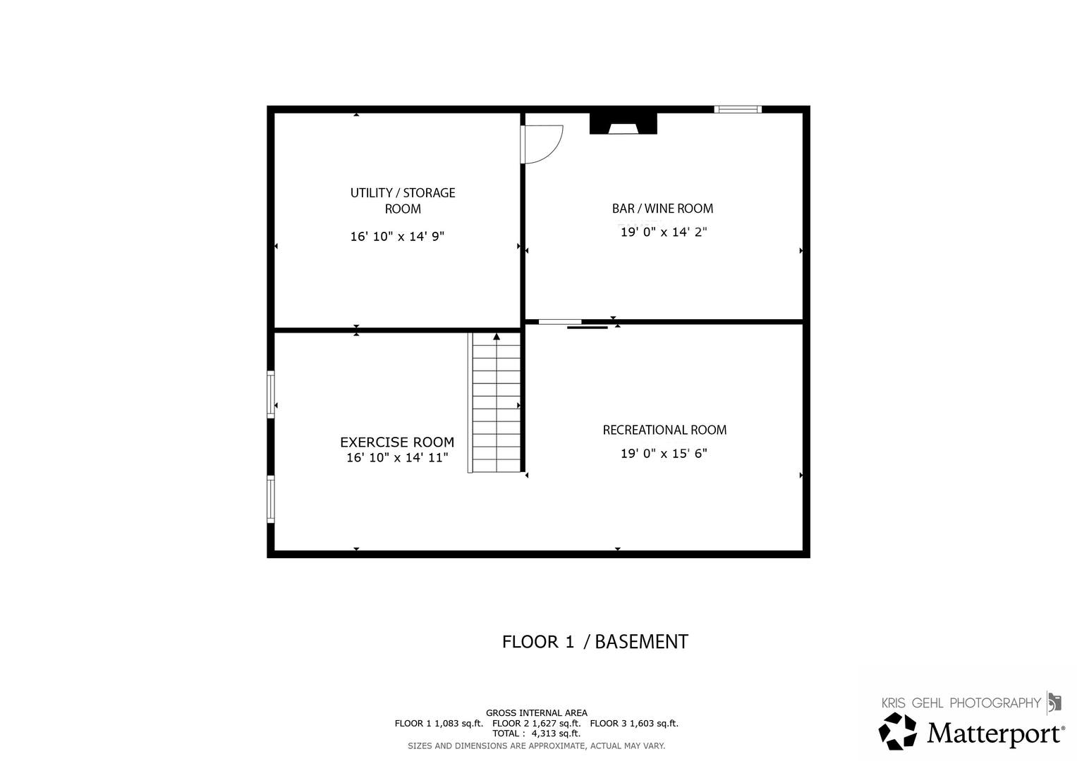 1412 Greenlake Drive, Aurora, IL 60502 Basement Floor Plan