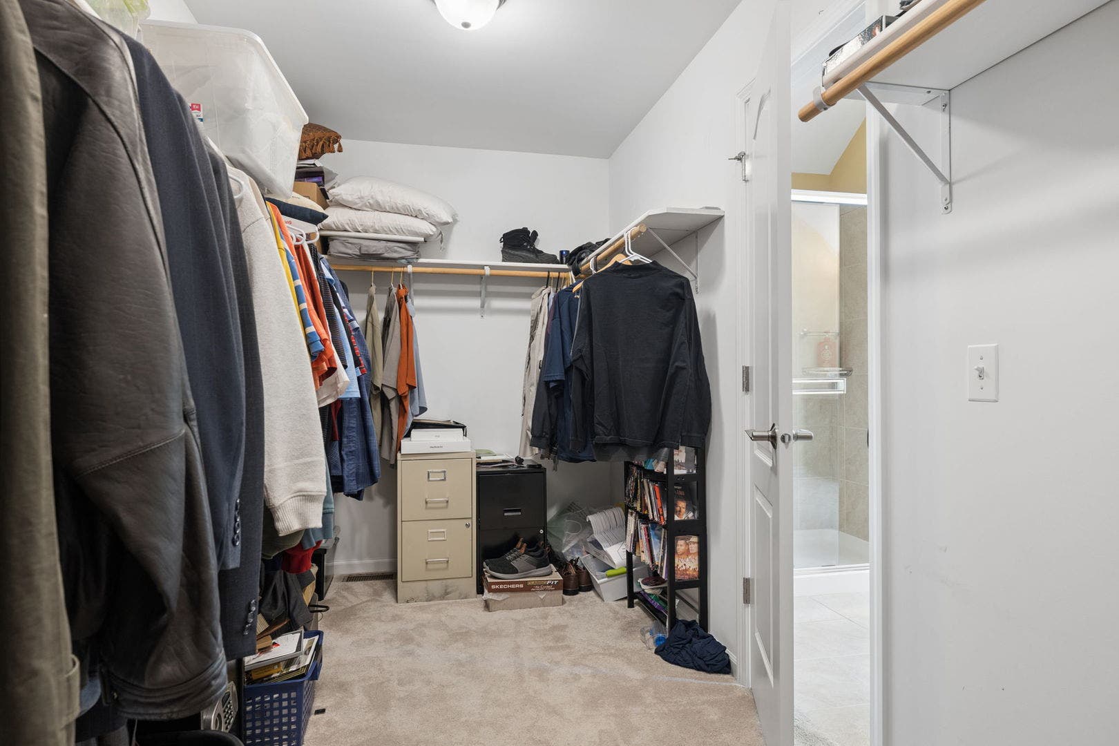 Master large walk in closet