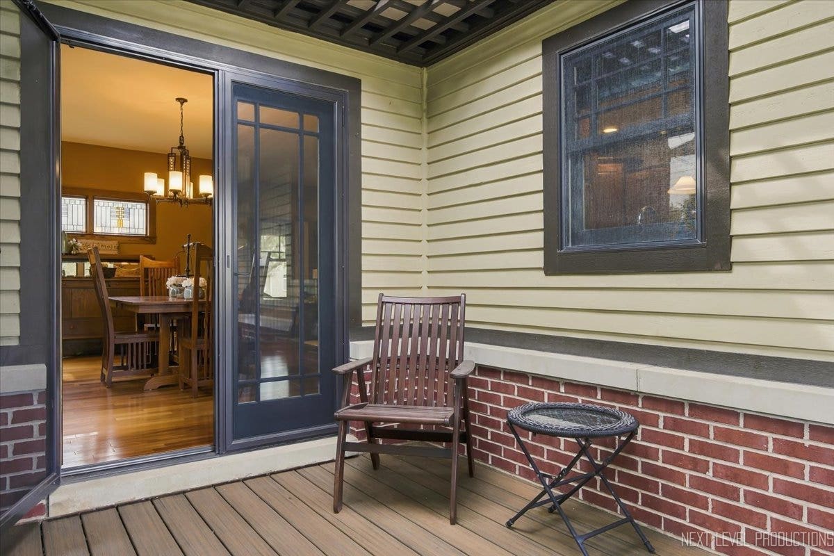 627 Ritter Drive, Batavia, IL 60510 Back Porch with access to dinning area shown