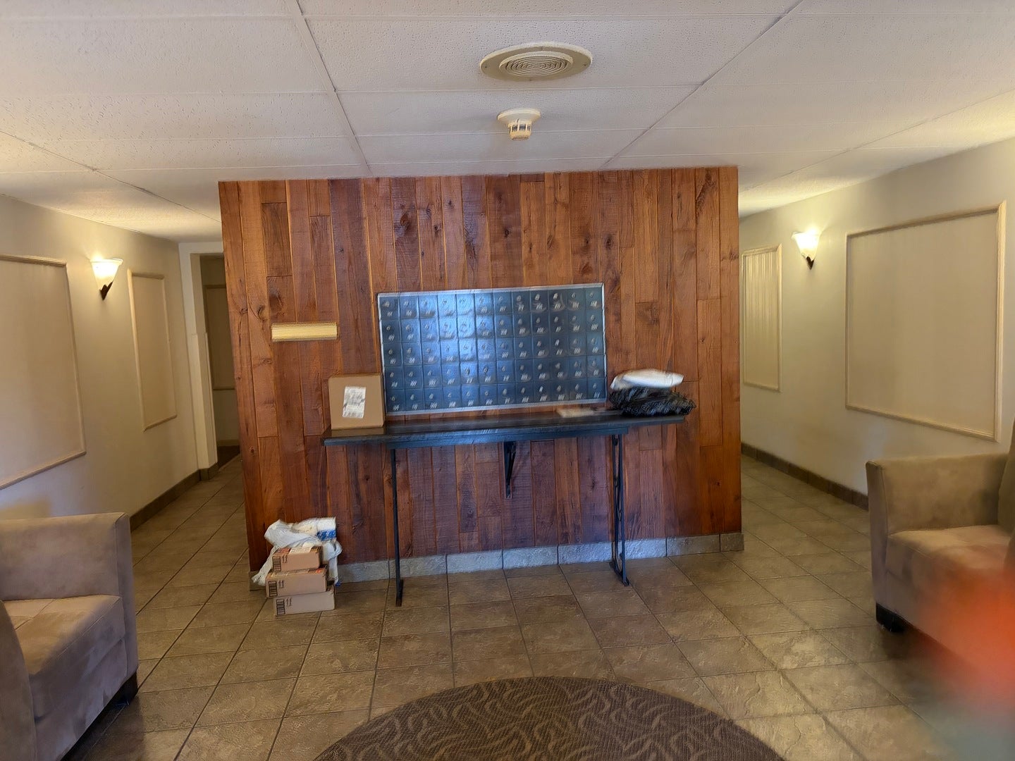 MAILBOXES IN THE LOBBY