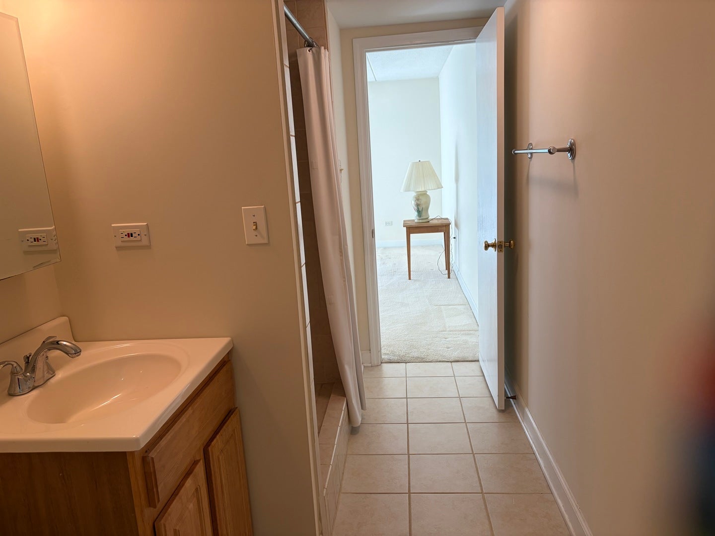 LOOKING INTO THE MASTER BATH