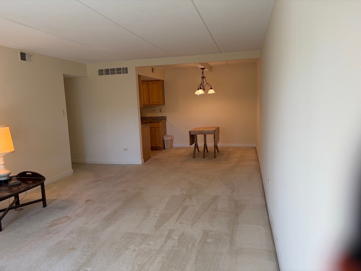 VIEW FROM END OF LIVING ROOM LOOKING INTO DINING R