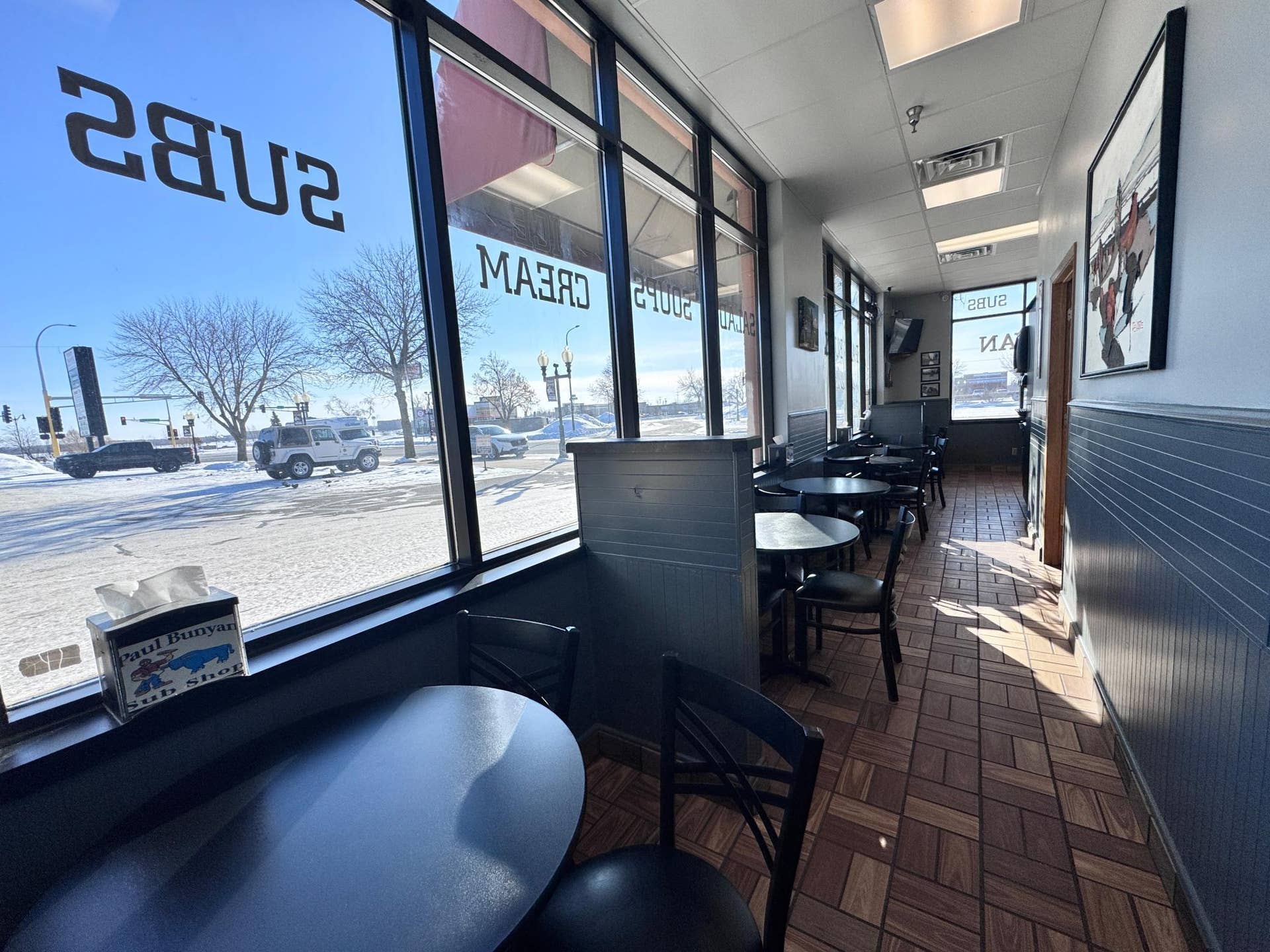 119 2nd Street NW, Bemidji, MN 56601 This seating area is off to the side. While many customers take their sandwiches to go- it still has room for those who prefer to dine in. Ask about what the current owner intended to do with this area!!
