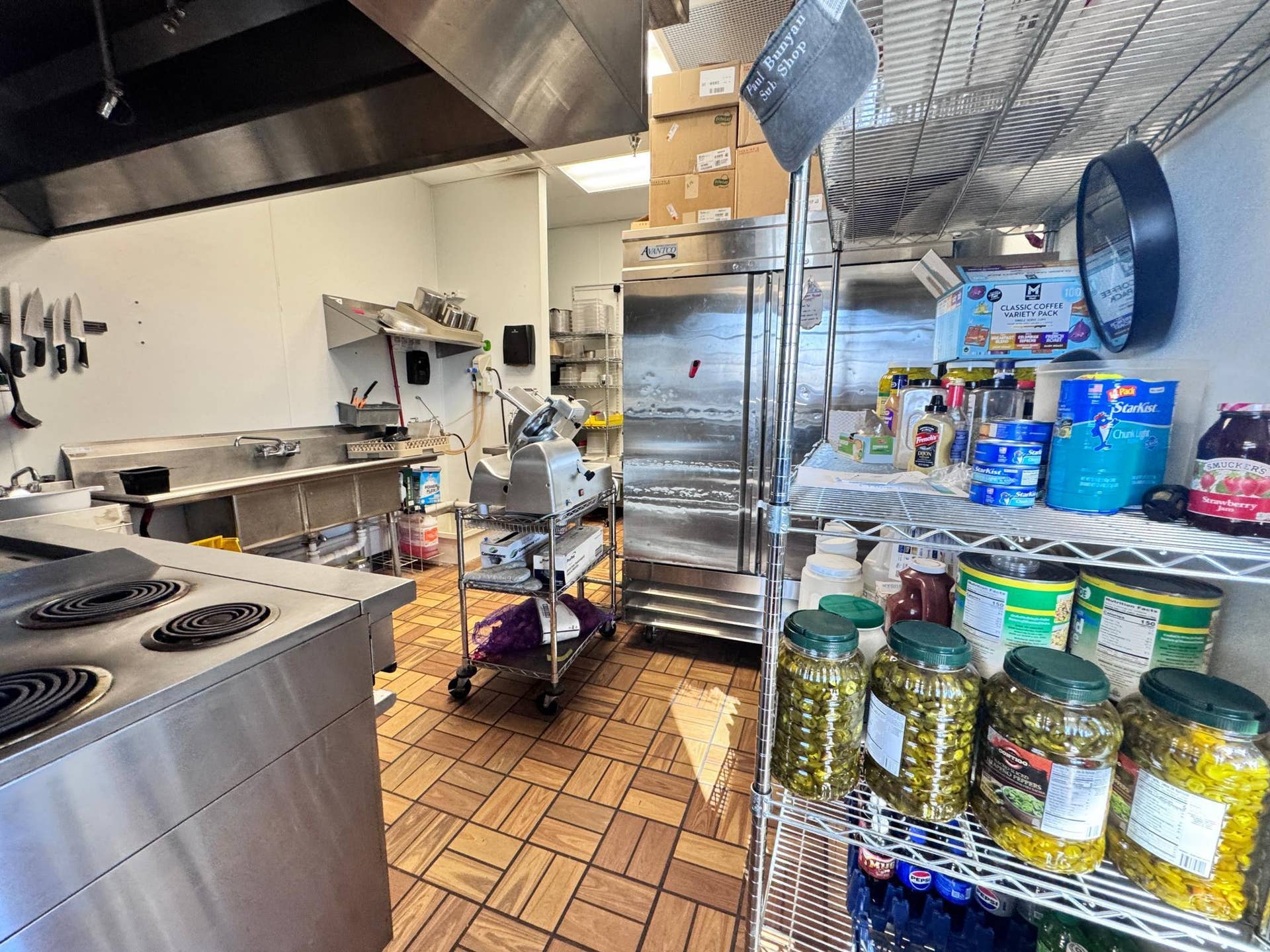 119 2nd Street NW, Bemidji, MN 56601 A glance into the back kitchen from the side employee door