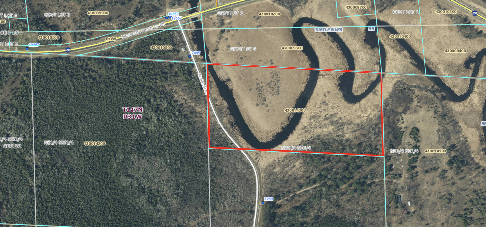 XXX Mission Road NE, Bemidji, MN 56601 Lot Map of XXX Mission Rd NE.png
