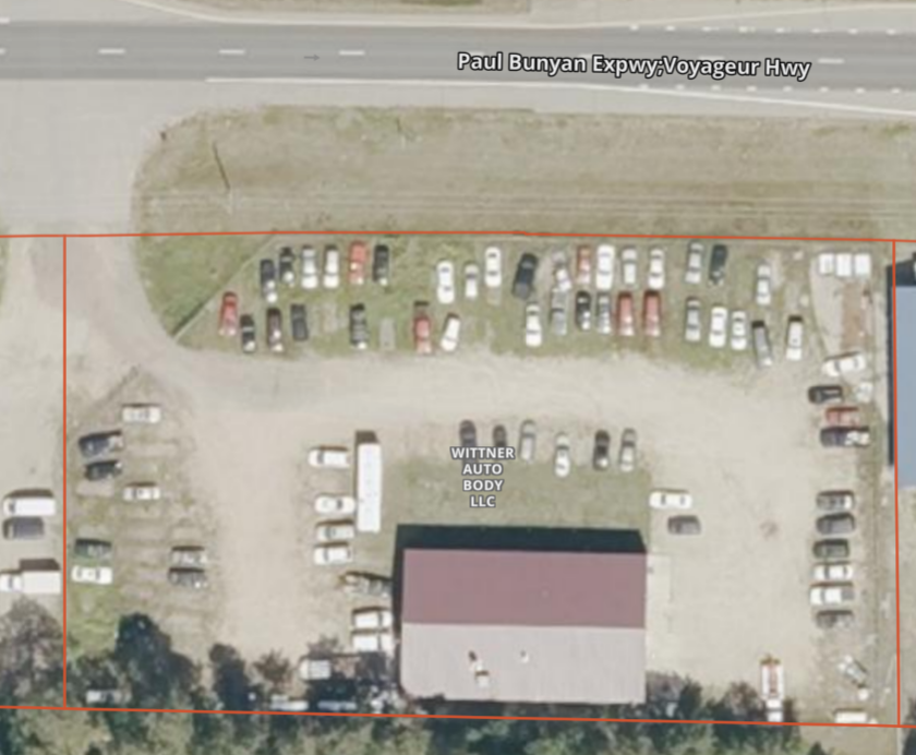 29347 US 2, Bemidji, MN 56601 Property Outline, taken from public mapping information. Property lines are approximate and not guaranteed for accuracy