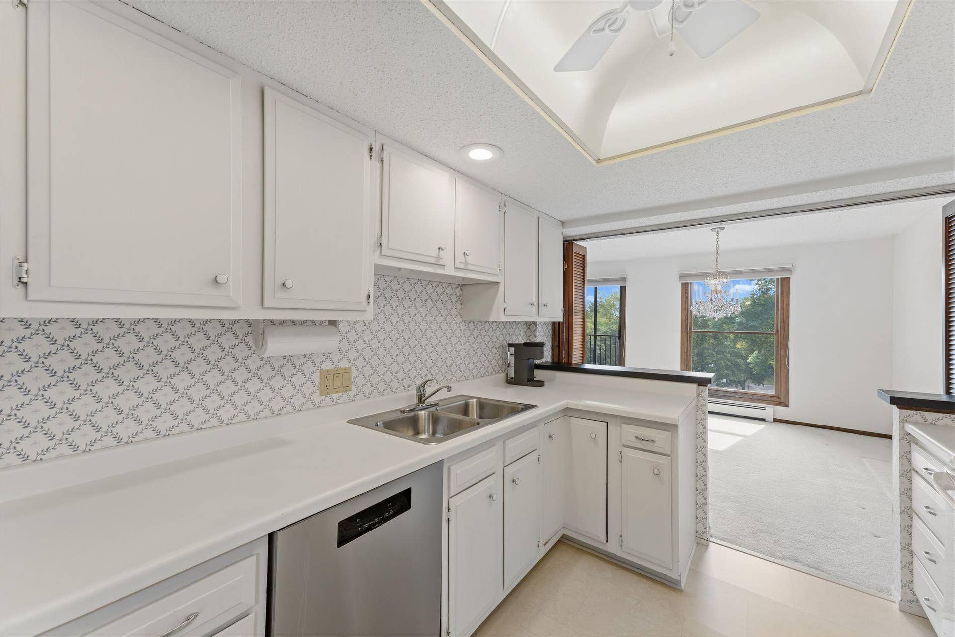 The updated tile backsplash offers added details