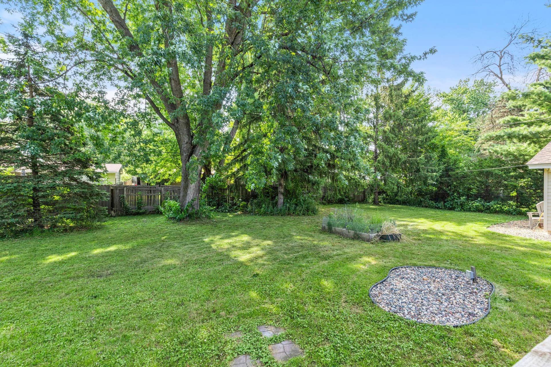 A view of the back yard