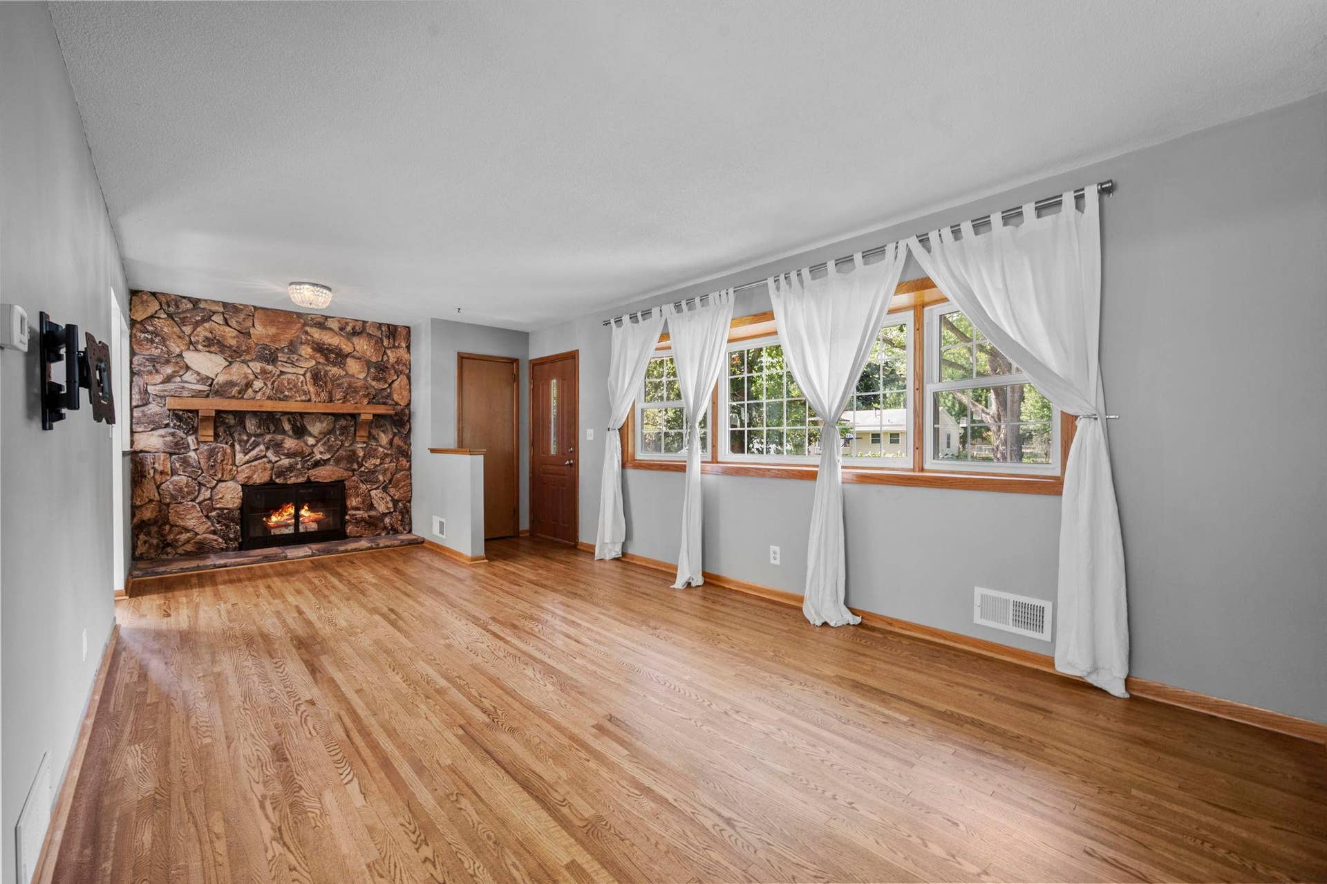 The entry foyer provides a warm welcome for guests