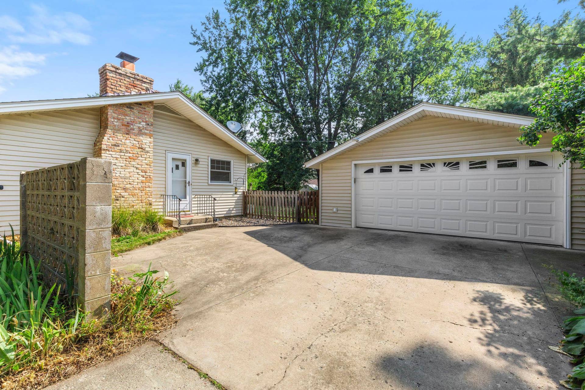 The property features extra driveway space