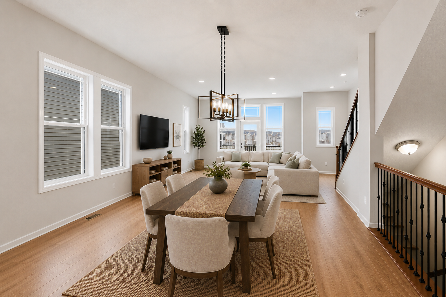11289 81st Way N, Maple Grove, MN 55369 Dining room and living room - virtually staged