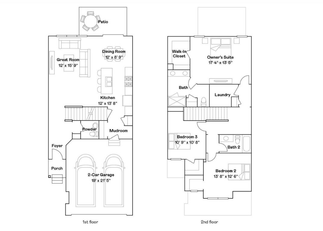 188 Jean Avenue N, Lake Elmo, MN 55042 Main and Upper Level for Taylor Floor Plan