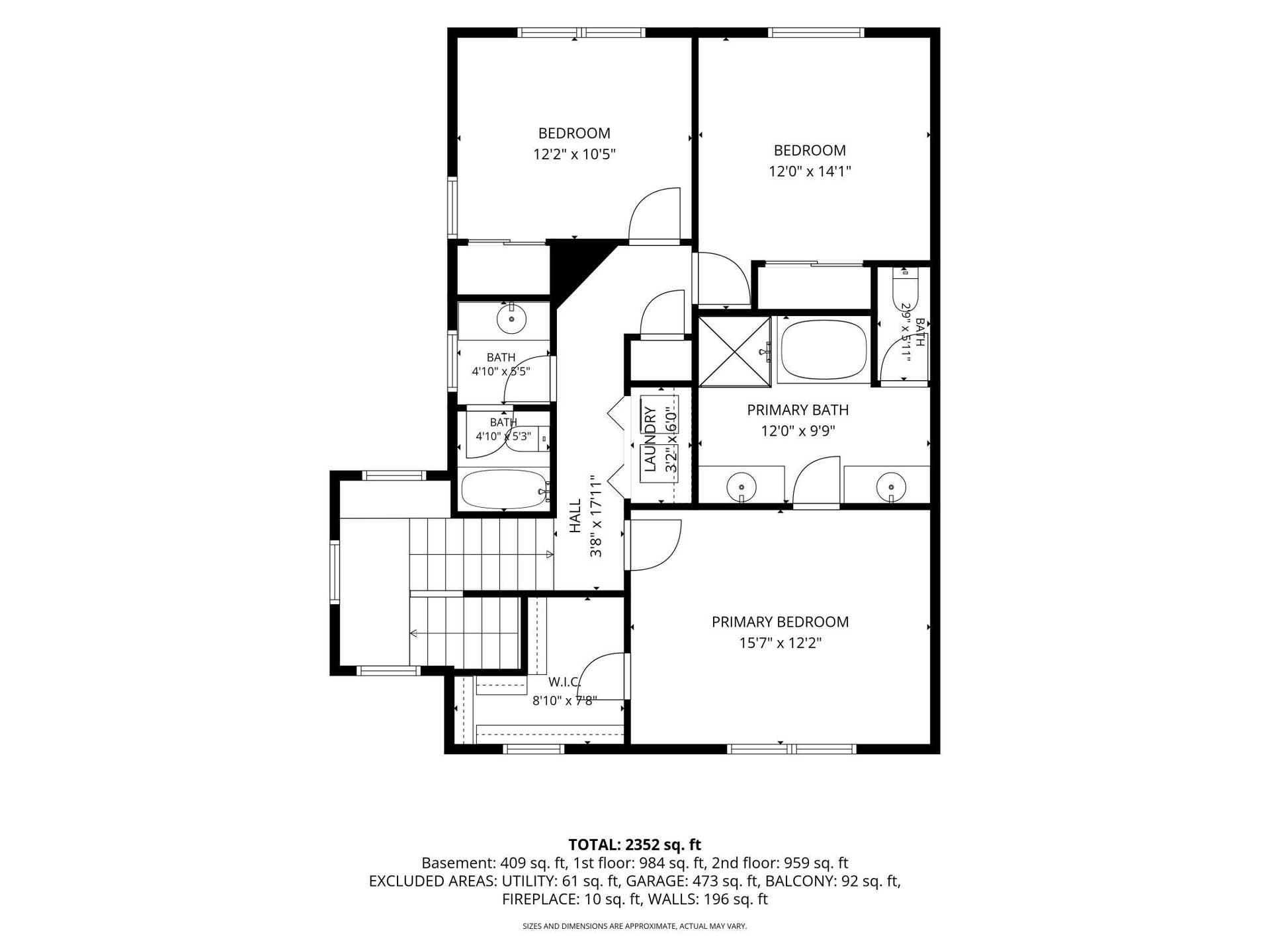 1691 Village Trail E, #7, Maplewood, MN 55109 3rd_floor_1691_village_trail_7_maplewood_with_dim.jpg
