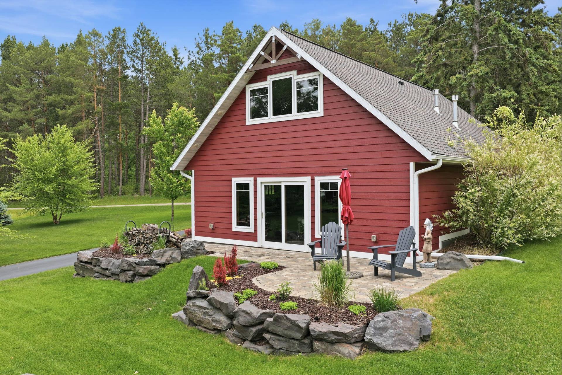 5625 Lavinia Road NE, Bemidji, MN 56601 Walk out patio from the detached garage