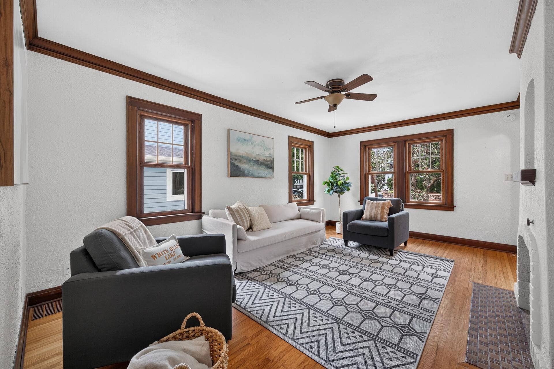 2304 6th Street, White Bear Lake, MN 55110 Living RoomNewer replacement windows throughout and hardwood flooring