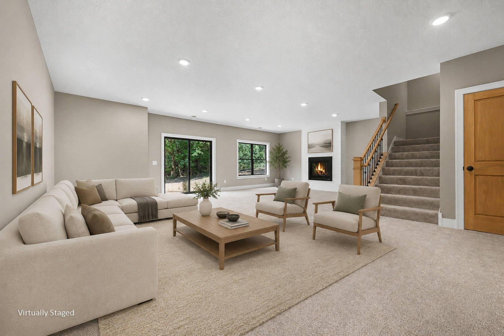 4044 Merriam Road, Minnetonka, MN 55305 Family Room Lower - Virtually Staged