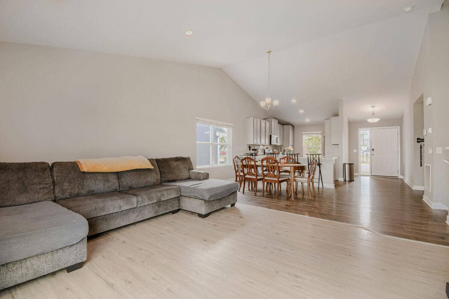 Open floor plan on main level.