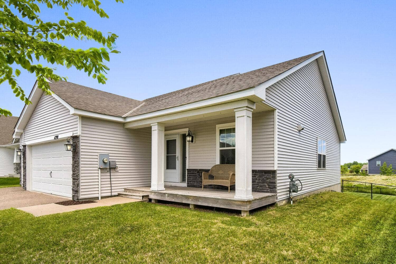 Perfect front porch for outdoor enjoyment.