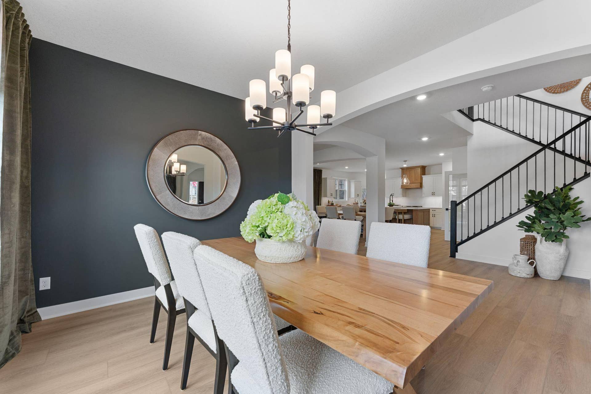 1848 Royal Boulevard N, Lake Elmo, MN 55042 Airy and bright, the formal dining room offers an atmosphere of casual elegance that helps make the simplest meal a memorable occasion.