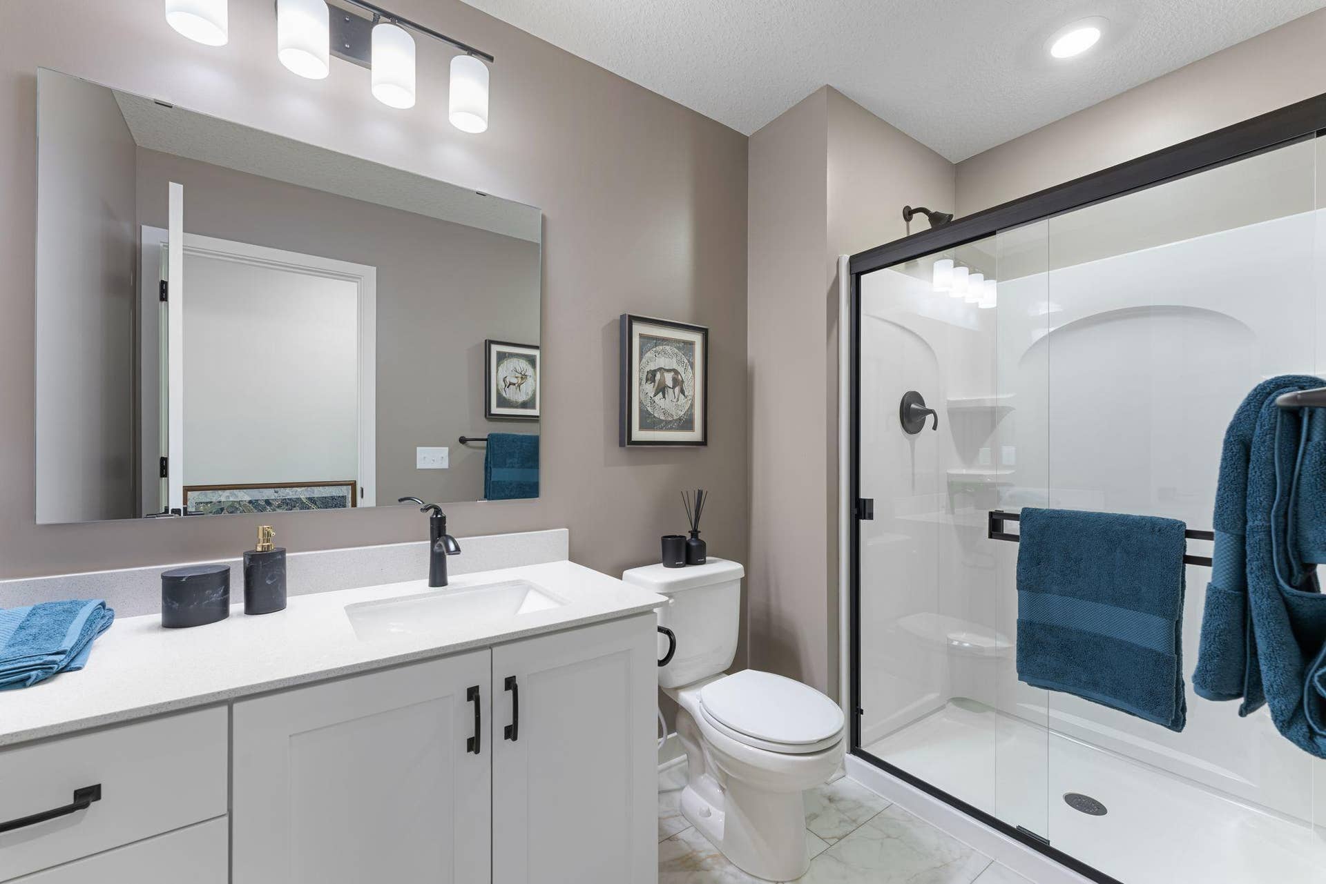 1848 Royal Boulevard N, Lake Elmo, MN 55042 The 3/4 bathroom in the basement provides all the privacy and facilities your guests need.