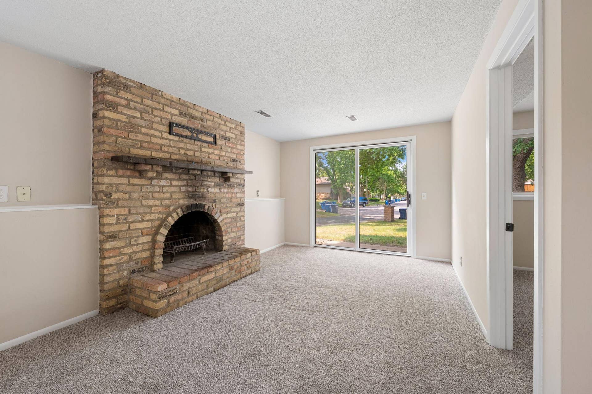 10731 Aquila Avenue S, Bloomington, MN 55438 Cozy up next to the wood burning firepalce in the lower level.