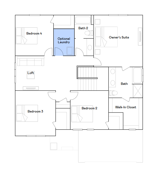 8656 Periwinkle Boulevard, Woodbury, MN 55129 Lewis upper level floorplan