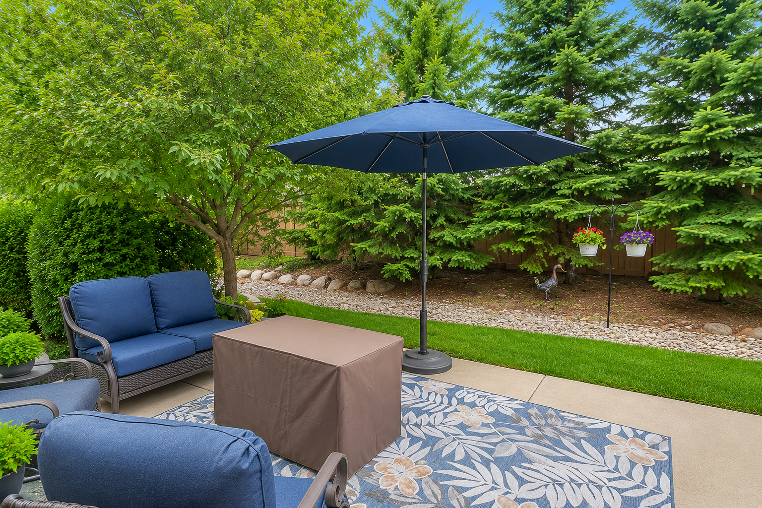 5010 Dale Ridge Road, Woodbury, MN 55129 Enjoy the serene backyard on your patio.