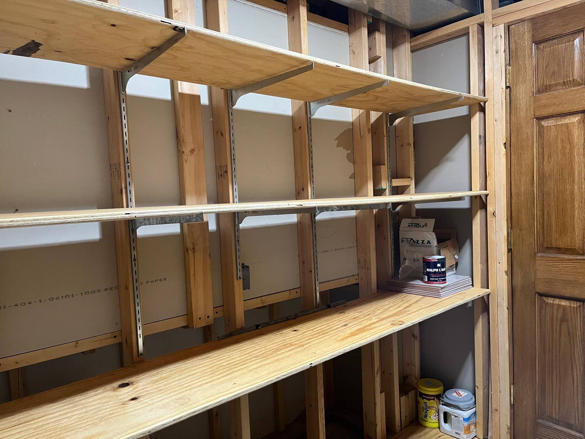 Storage at bottom of stairs