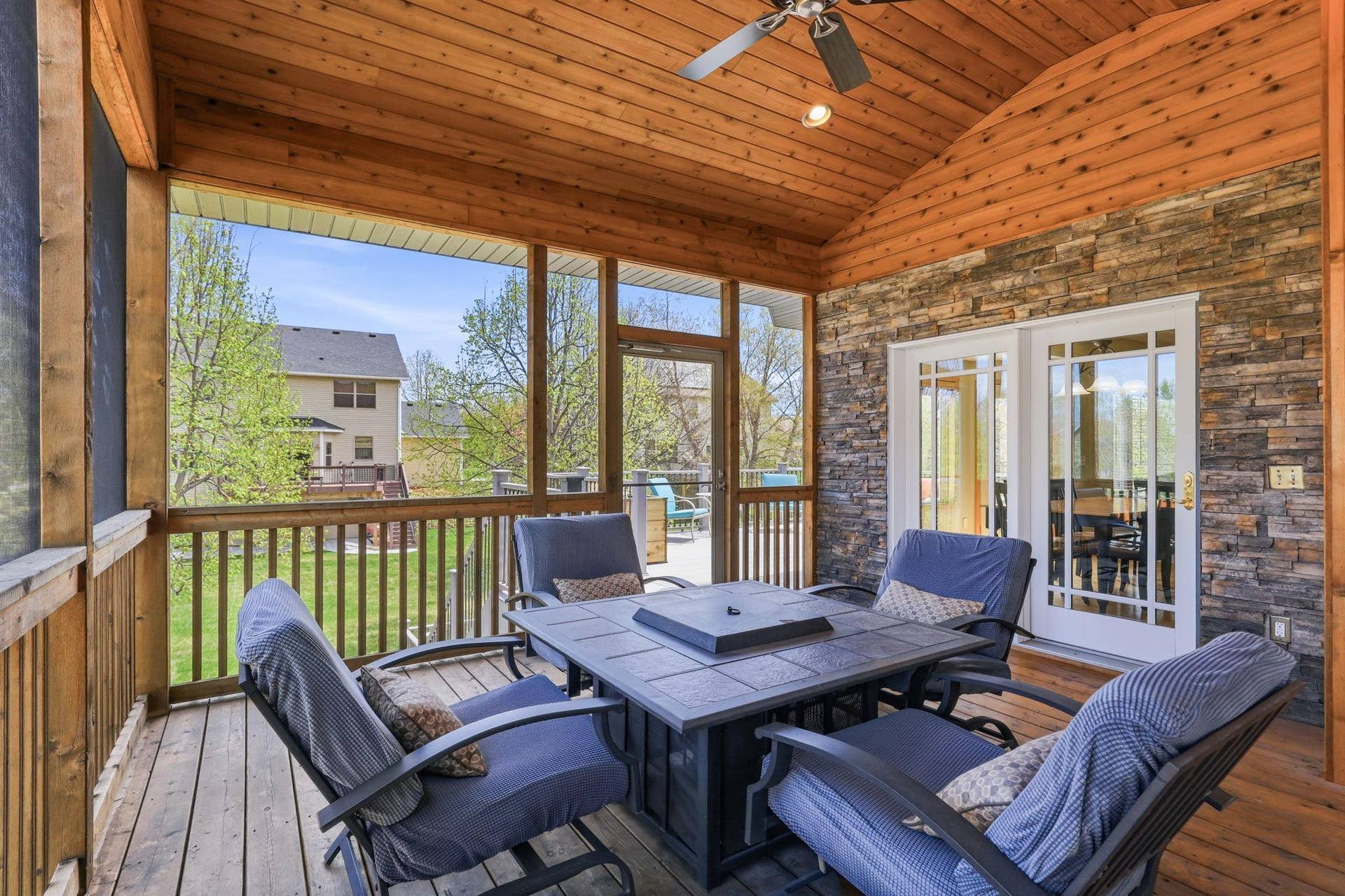 10360 Quail Avenue N, Brooklyn Park, MN 55443 Beautiful main floor screen porch with vaulted ceilings