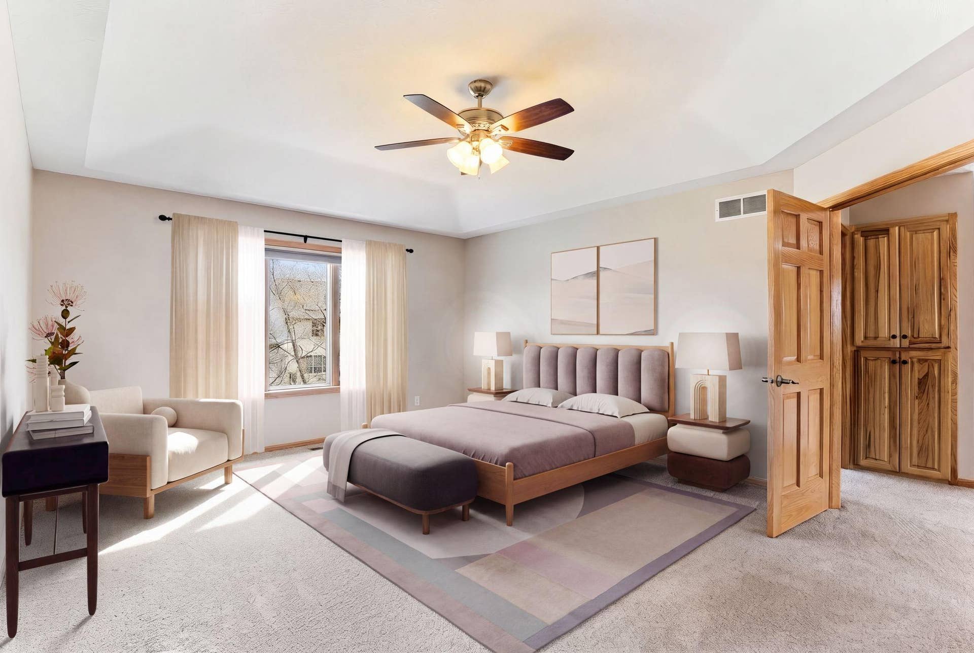 10360 Quail Avenue N, Brooklyn Park, MN 55443 This photo of the Primary Bedroom is virtually staged.