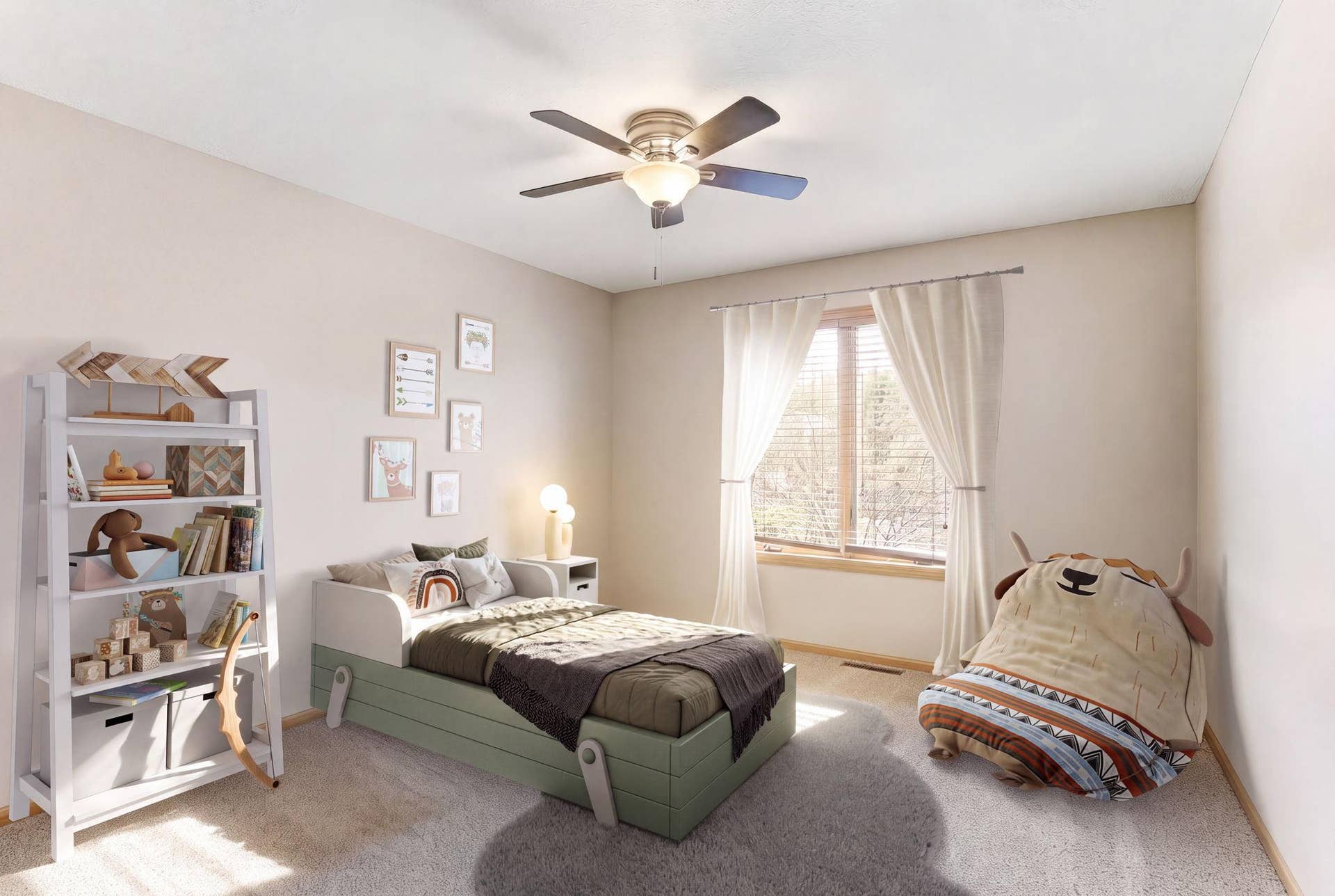 10360 Quail Avenue N, Brooklyn Park, MN 55443 This photo of the 3rd upstairs bedroom is virtually staged.