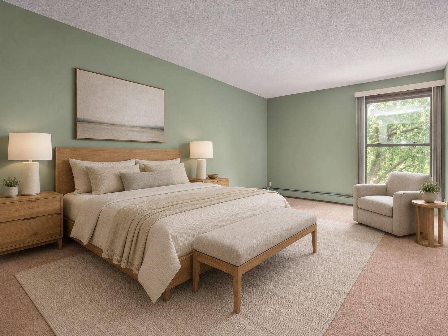 9600 Portland Avenue S, #311, Bloomington, MN 55420 Primary Bedroom Virtually Staged