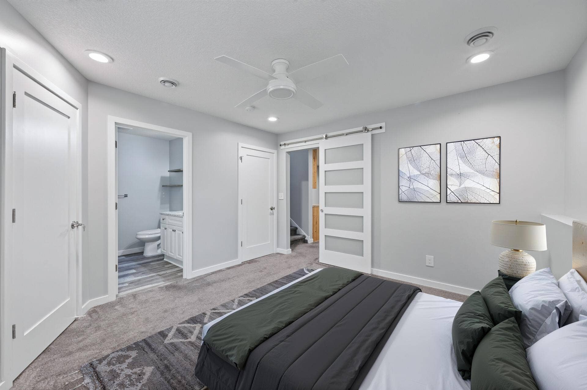 Lower level 4th bedroom - virtually staged